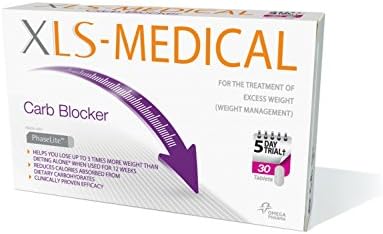 XLS Medical Carb Blocker Weight Loss Aid - 5 Day Trial Pack, 30 Tablets