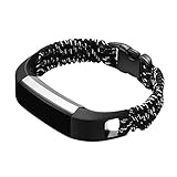 fot Fitbit Alta HR, Replacement Band Heart Rate Accessories Small Black Nynon Bands by GHIJKL