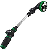ikris Garden Hose Wand One-Touch Sprayer with Adjustable Head, 18"