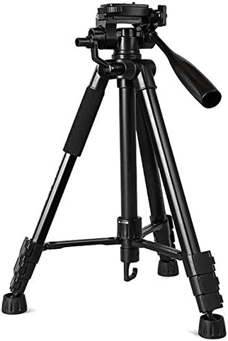 Horizontal Arm Professional Camera & Monopod Portable Stand with 360° Ball Head Lightweight Aluminum Travel Tripod,Black