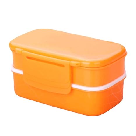 Cranky Orange Lunch Box Naranja Color Double Layer Food Box ...