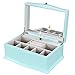 SONGMICS Girls Jewelry Box with Ballerina, Wooden Musical Case with Large Mirror, 10.4