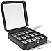 WOLF 4585029 Windsor 15 Piece Watch Box with Cover, Black