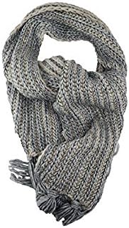 Corti Women's Striped Wool Knit Oversized Scarf Gray