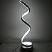 SkyeyArc Vertical Spiral Dimmable LED Table Lamp, Curved LED Desk Lamp, Contemporary Minimalist Lighting Design, Multiple Color Temperature Light, 12W, Black