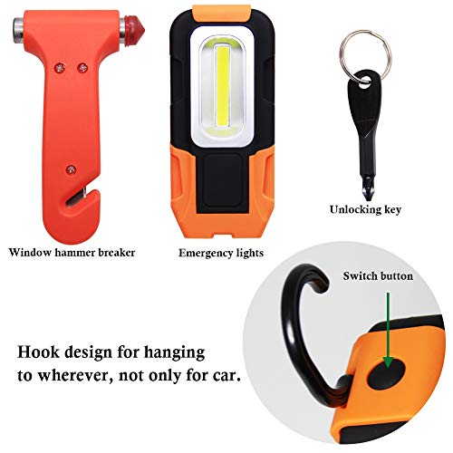 image for Twinkle Star LED Road Flares Disc Beacon Set, 3 Pack Roadside Safety W