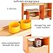 Costzon Kids Art Easel, Wooden Drawing Desk with Three Storage Book Shelves, Stool with Storage Compartment, Chalk Board & Paper Roll, Two Pencil Holders Orange