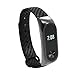 Compatible for Mi Band 2 Strap Replacement Protective Shell Carbon Fibre Wristbands Bracelet Bands Compatible for Xiaomi Mi Band 2 (Black)