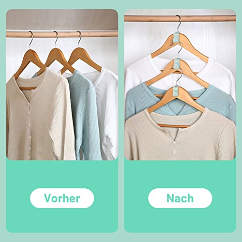 BOZILY 50 Pack Space Saving Clothes Hanger Hook Connecting Hooks Hanging Hooks Clothes Hangers Green