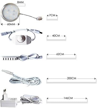 Lampaous Led Puck Lichter Dimmbar Vitrinenbeleuchtung Unterbauleuchten Schrankleuchten Warmweiss Rund Wandbeleuchte 12 Watt Kuchenlampen Fur Vitrinenschranke Weinschrank Kleiderschrank 6er Pack Amazon De Beleuchtung