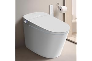 EPLO Smart Toilet Bidet with Tank Built In,Auto Open Close Lid,ADA Comfort Height,Dual Auto Flush,1000 Gram MaP Flushing Score,Heated seat,Modern Elongated One Piece Bidet Toilets Combo U8PRO