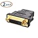 Cable Matters 2-Pack Gold Plated HDMI to DVI Adapter (HDMI Male to DVI Female)