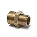 LTWFITTING Brass Pipe Hex Reducing Nipple Fitting 3/4-Inch x 3/8-Inch Male NPT(Pack of 5)