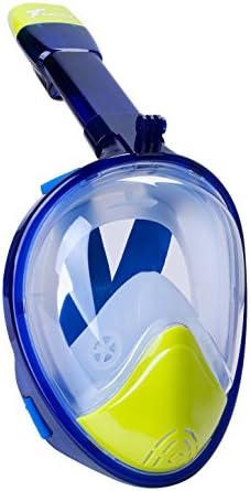 Snorkel Mask Full Face Easybreath Dry 180° Panoramic Anti-Fog Anti-leak Go-Pro Compatible L/XL