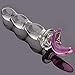 Crystal Glass Pleasure Wand Dildo Penis - AKStore - Half-Moon, Pink