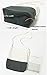 Canvas Tote Shoulder Bag Crossbody Bag Two Toned (White and Charcoal)