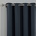 Best Home Fashion Thermal Insulated Blackout Curtains - Antique Bronze Grommet Top - Navy - 52