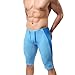 YiZYiF Men's Breathable Running Tights Bikini Stretch Workout Pants Blue Large
