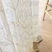 Sheer Curtains Leaf Embroidered Window Curtains for Living Room Bedroom Farmhouse Rustic Curtains Voile Semi Sheer Curtains Window Treatments Curtains 63 inch Long 2 Panels Set Rod Pocket Taupe