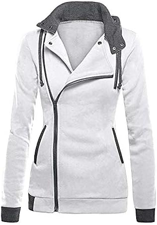 Amiley Women Fall Hoodies,Women Fashion Side Full Zip Hoodie Tops Hooded Sweatshirt Outwear Jacket Coat