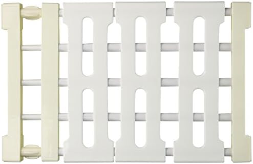 Gogglire Innovative Telescopic Tiered Storage Rack Closet Space Separator for Kitchen, Bathroom, Living room, Balcony, Corridor Free Drill Multifunction Plastic Racks, 38-55cm, White