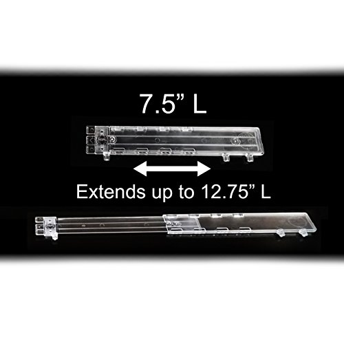 Plastic Extendable Adjustable Depth Gondola Shelf Dividers - Retracting Item Organizer / Separator for Shelves 14" to 22" D - 10 Pack