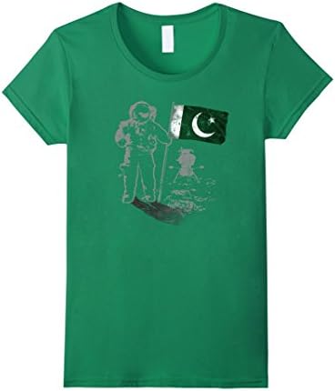 Womens Solar System Shirt Pakistan Flag Space Exploration Shirt Large Kelly Green