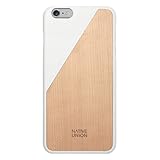 Native Union CLIC Wooden Case for iPhone 6 Plus, iPhone 6s Plus - Handcrafted Real Cherry Wood Protective Slim Case Cover (White)