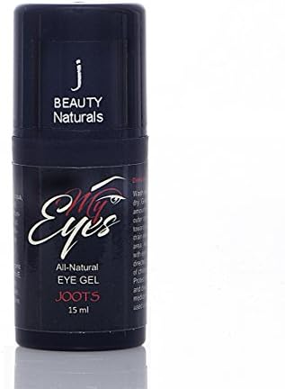 J BEAUTY Naturals MyEyes Treatment Gel with Peptides and Hyaluronic Acid for Dark Circles Puffiness Wrinkles and Bags. Best Eye Gel for fighting the signs of skin aging under and around eyes. 15ml.