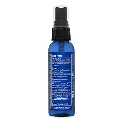 Dr. Bronner's Organic Hand Sanitizer Spray (Peppermint, 2 ounce