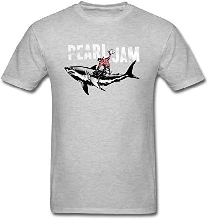 Cinxon Men Pearl Jam Shark Cowboy 100% Cotton T-shirts