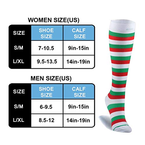 HLTPRO 20-30 mmHg Compression Socks Women & Men - Compression Stockings for Running, Nurse, Flight, Travel