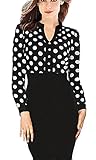 Lovaru Women's Casual Slim Elegant Party Vintage Polka Dot Print Dresses