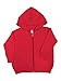RABBIT SKINS Infant Fleece Long Sleeve Full Zip Hooded Sweatshirt with Pouch Pockets, Red, 18 Months