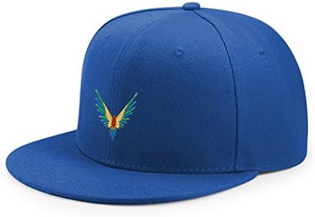 Flashers Logan Fly Bird Paul Embroidered Snapback Adjustable Baseball Cap Sapphire Blue