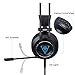 AUKEY Gaming Headset, On-Ear Headphones with Enhanced Bass, Flexible Microphone, Self-Adjusting Headband, and LED Light for PC, PS4, and Xboxthumb 1