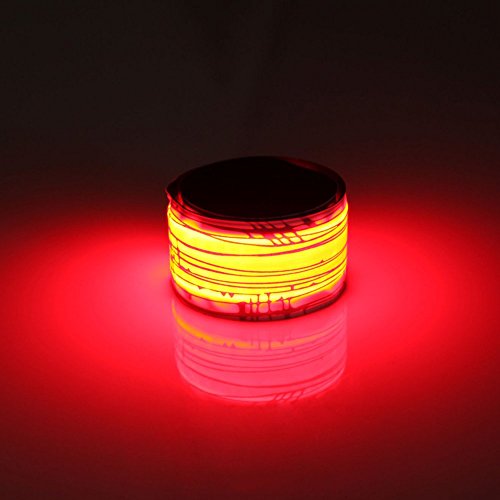 Higo LED Light up Armband, Water Resistant Glowing LED Slap Bracelet with Reflecive Printing, Safety Road Sign for Running, Jogging, Cycling(Red-Design Ⅲ) - Thumbnail 4