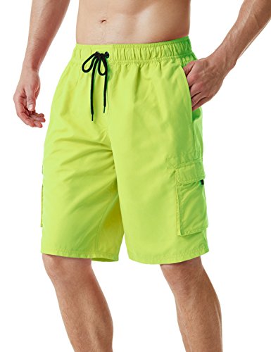 Tesla TM-MSB01-HYL_Large Men's Swimtrunks Quick Dry Water Beach MSB01 - Thumbnail 2