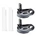 Besmon Wide Mouth Lid, Water Bottle Lid BPA Free for Hydro Flask with 4 Straws & 2 Straw Cleaner Brush (Gray&Gray)