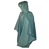 Totes Hunter Green Adult Rain Poncho