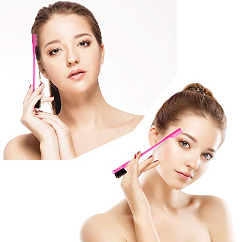 10 Pieces Hair Edge Brush Double Sided Control Hair Brush Comb Combo