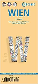 Laminated Vienna City Streets Map by Borch (English Edition)