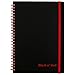 Black n' Red Twin Wire Poly Cover Notebook, 8-1/4 x 5-7/8 Inches, Black, 70 sheets (C67009)