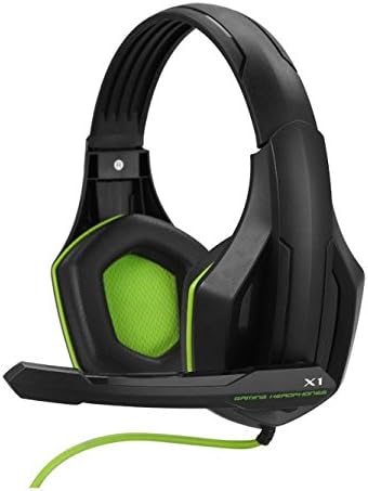 Goldenchildhood 3.5mm Ovann X1game Gaming Headphone Headset Earphone Multimedia Stereo Headband with Microphone (Black and Green)
