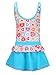 Chrysea Girls One-piece Swimsuit Colorful Heart-shaped Patterns Printed Swimwear