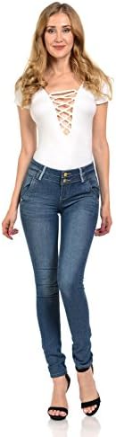 Pasion Women's Jeans - Skinny - Style M902 - Light Blue - Size 15