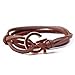 Global Tie Leather Anchor Bracelet Wrist Wrap • Adjustable • Eco-Friendly • For Men & Women Fashion (Rose Gold )