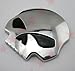 7-gost 2PCS 3D Chrome Skull Bone Metal Emblem Badge Decals Sticker Car Motorcycle
