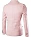 Cottory Men's Fashion Slim Fit Notched Lapel Center-Vent Back One-Button Blazer