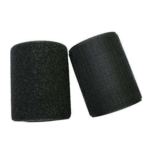 Vkey 4" Width 2 Yards Length Sew on Hook and Loop Style Nylon Strips Fabric Non-Adhesive Back Black (10cm x 2M)